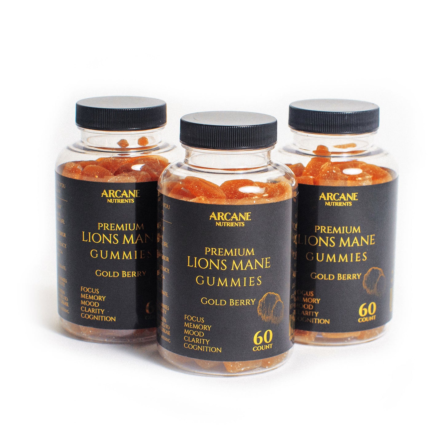 Gold Berry Premium Lion's Mane Gummies
